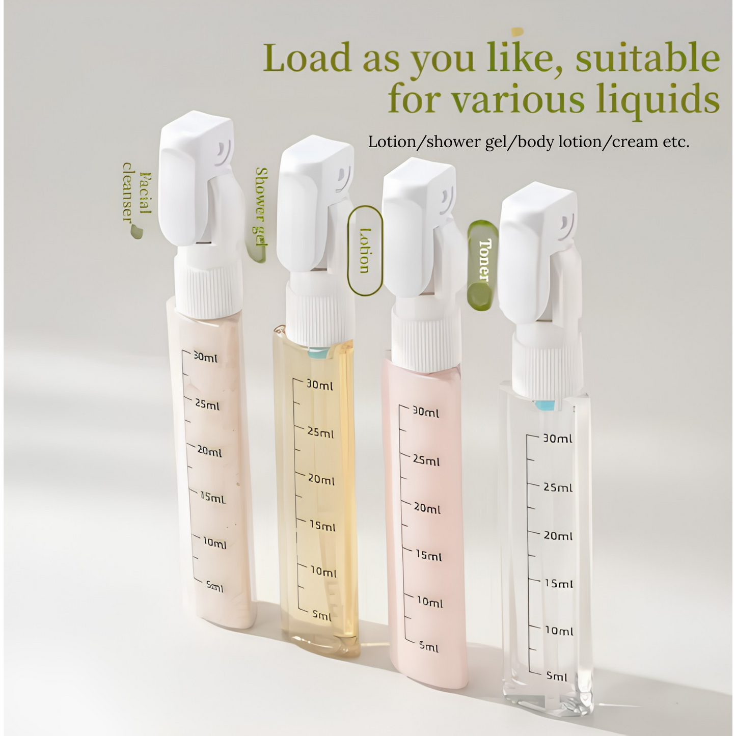 Four-in-One Travel Dispenser Bottle