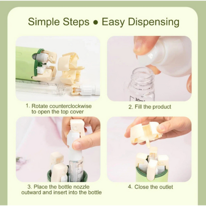 Four-in-One Travel Dispenser Bottle